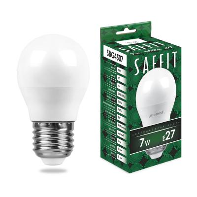LED лампа G45/07W/6400/E27, SAFFIT /55124/