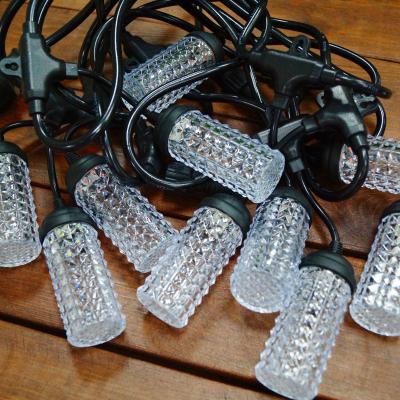 Гирлянда белт-лайт, уличная, 5м, 10LED, Цилиндр резн. RGB LX-481