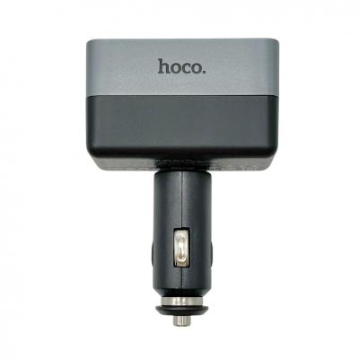 Разветвитель прикуривателя, 1 гнездо+1xUSB+2USB-C, HOCO Z65A, черный
