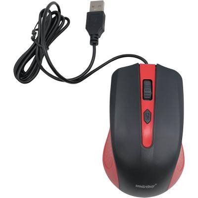 Мышь проводная Smartbuy ONE 352, красно-черная, SBM-352-RK