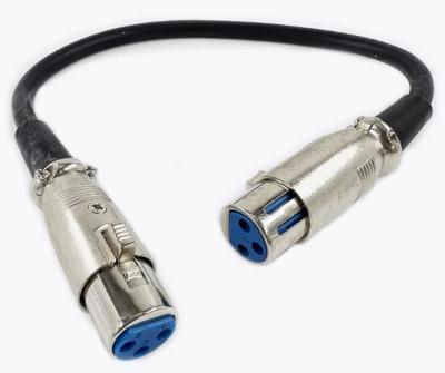 Переходник гн.XLR - гн.XLR кабель 0,3м, позолоченый