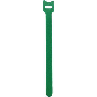 Хомут-липучка для кабеля, с застежкой, 210*14мм, зеленый (10шт)