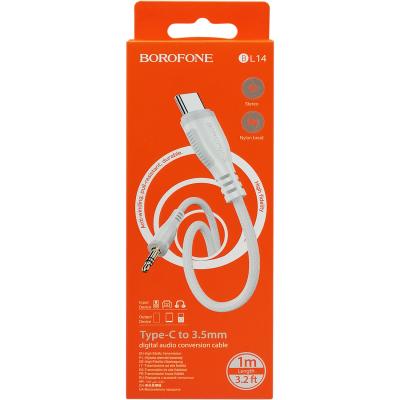 Jack 3,5mm - TYPE-C 1,0м, BOROFONE BL14, белый