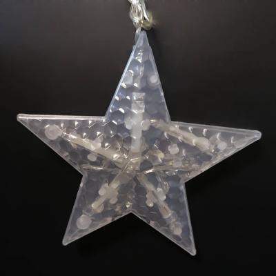 Гирлянда бахрома, 3,0м, LED, 12 звезд, бел. LX-52