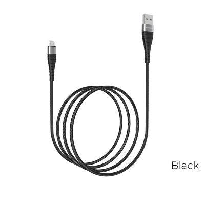Кабель USB - micro USB, 1,0м, Borofone BX32, нейлон, черный