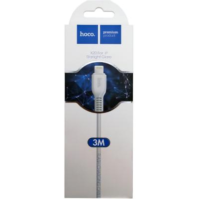 Кабель USB - Lightning 8pin, 3,0м, HOCO X20 Flash Series, белый
