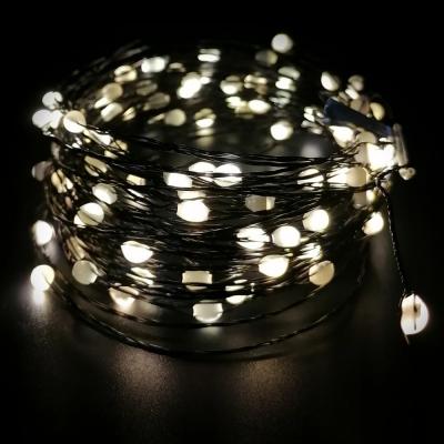 Гирлянда провол. 10м, 100LED, т.бел. капли макро, 8 функций, Luca String Light /87420/