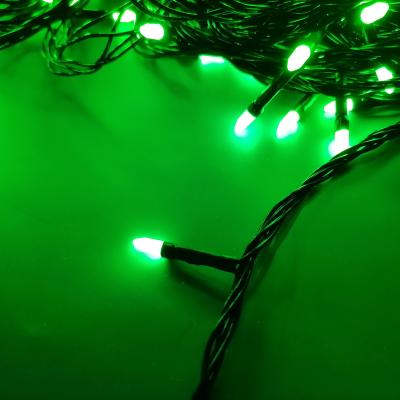 Гирлянда нитевая, 100м, 500LED, зел. Ч.П. LX-74