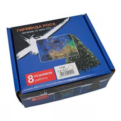 Гирлянда провол. 10м./300led, РОСА / МИШУРА З.П. бел. LX-537