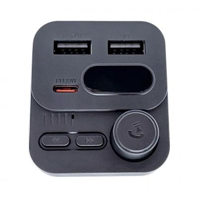 FM модулятор Borofone BC61 Ocean, Bluetooth 5.4, 2USB+USB-C 30W, черный 