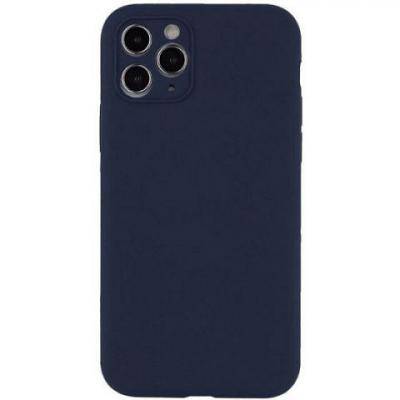 Чехол-накладка iPhone XR, резиновый, Soft touch, Silicone Case, с полным покрытием, лого, темно-сини