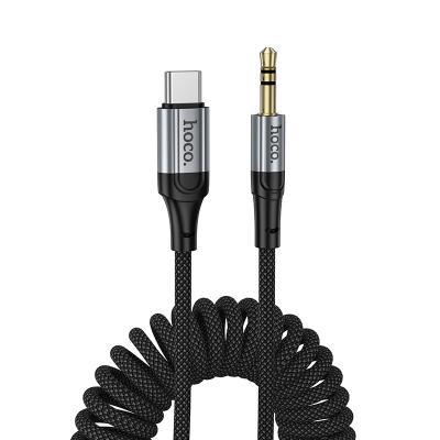 Jack 3,5mm - TYPE-C 1,5м, HOCO UPA33B, витой, черный