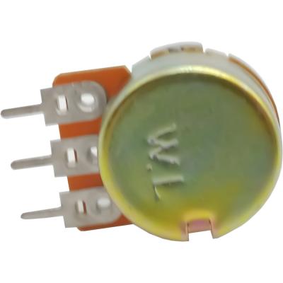 Резистор переменный 3pin, 500K, (d-17 мм, резьба М7, Вал d-6 мм)