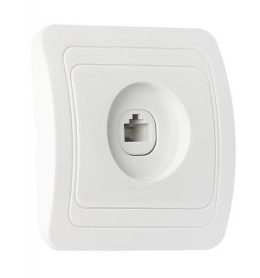 РСУ компьютерная RJ-45 1-мест. белая "Марс" (SBE-02w-S1-RJ)