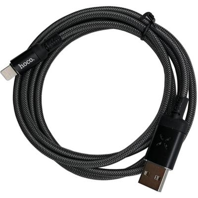 Кабель USB - Lightning 8pin, 1,2м, HOCO U63 Spirit с подсветкой, черный