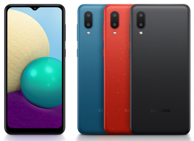Смартфон Samsung Galaxy A02 SM-A022G/DS  3/32Gb, синий (BL)