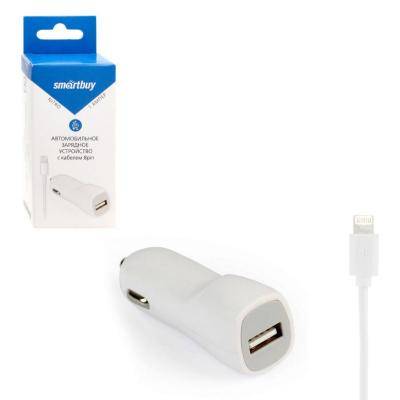 АЗУ SmartBuy NITRO, 1A, белое, кабель для IPhone 5/5S/5C/6/6S/SE (SBP-1502-8)***