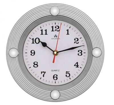 Часы настенные Atlantis TLD-6054 серебро (silver)