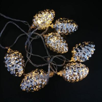 Гирлянда нитевая, 2м, 10LED, ШИШКИ, т.бел. 19-15