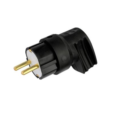 Вилка угловая с/з каучуковая 16А 230B 2P+PE (SBE-16-P09-R)
