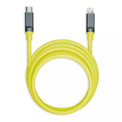 Кабель Type C - Lightning 8pin, 1,0м, SmartBuy BOLD, 3A, IK-12-PDBOLD-YELLOW, желтый