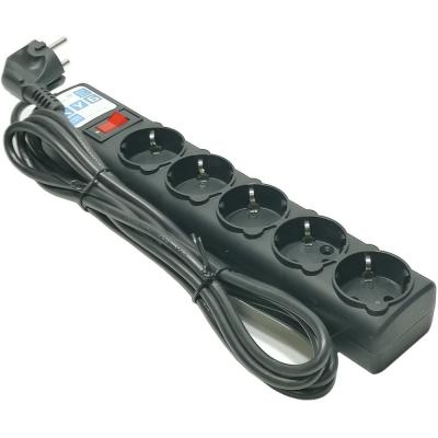 Сетевой фильтр Power Cube, 3.0м,  5 розеток, черный (SPG-B-10-BLACK)***