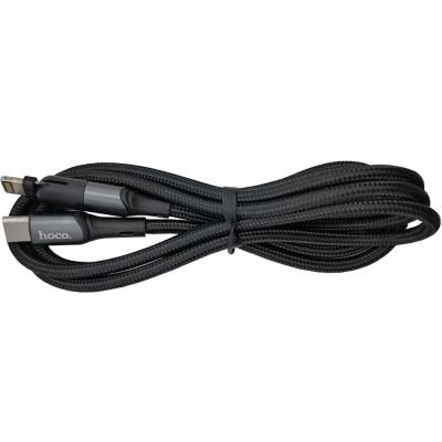 Кабель Type C - Lightning 8pin, 1,2м, HOCO U100 3.0А 20W PD, черный