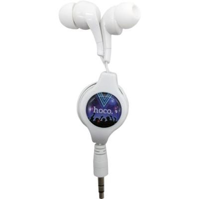 Наушники HOCO M68 Easy clip, с катушкой, белый
