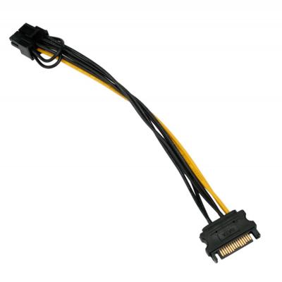 Кабель питания SATA Cablexpert CC-PCIE-SATA-20CM, PCIe 8pin / Sata 15pin, 20см