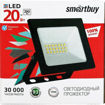 LED прожектор 20W, 6500K, IP65, 220V, черный (SBL-FLSMD-20-65K)***