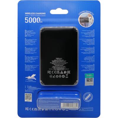 Портативный аккумулятор 5000 мАч, Hoco Q14 Magsafe Transparent, черный***