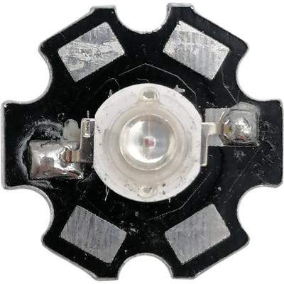 Светодиод 1W красный (Uпит=3,2-3,4V) на радиаторе