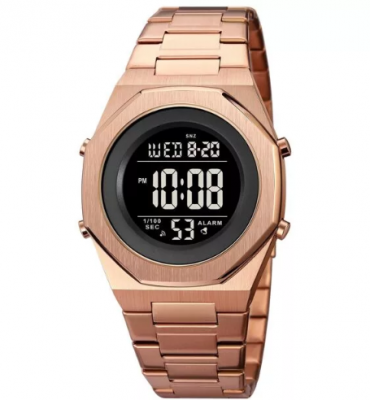 Часы наручные Skmei 2066 розовый-золото-черный (rose-gold-black)