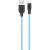 Кабель USB - Lightning 8pin, 1,0м, HOCO X21 Plus Silicone 2.4A, черный/синий
