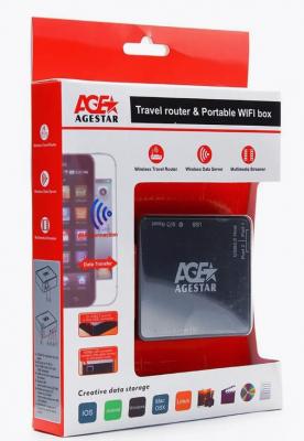 Портативный Wi-Fi роутер AgeStar WLB6, сервер, 3х USB порта, LAN порт