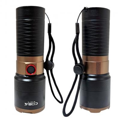 Фонарь ручной CB-X53-TG, Laser LED, ZOOM, функц. powerbank, встр. акб, Type-C