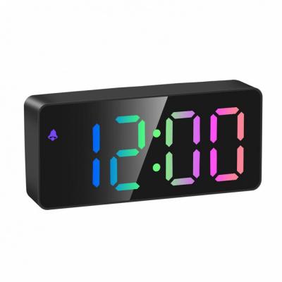Часы OT-CLT09, RGB символы, будильник, температура, дата, черные