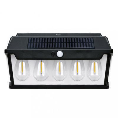 Светильник настенный Smartbuy Ретро, 5 филамент LED ламп, SBF-833, датчик движения, солн. батарея
