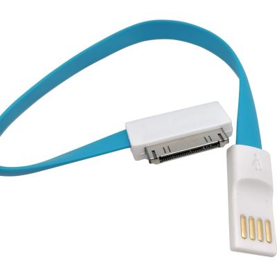 Кабель USB - iPhone 30pin, 0,2м, Smartbuy, магнитный, голубой (iK-402m blue)***