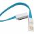 Кабель USB - iPhone 30pin, 0,2м, Smartbuy, магнитный, голубой (iK-402m blue)***