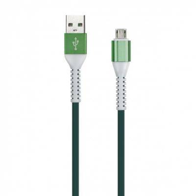 Кабель USB - Type C, 1,0м, Smartbuy, TPE, Flow 3D, <2A, зеленый (iK-3112FL green)