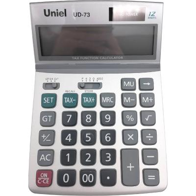 Калькулятор Uniel UD-73 12-разр., настольный, мет. панель