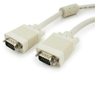 Шнур VGA(M)-VGA(M) 15м Premium Cablexpert CC-PPVGA-15M, тройной экран, серый