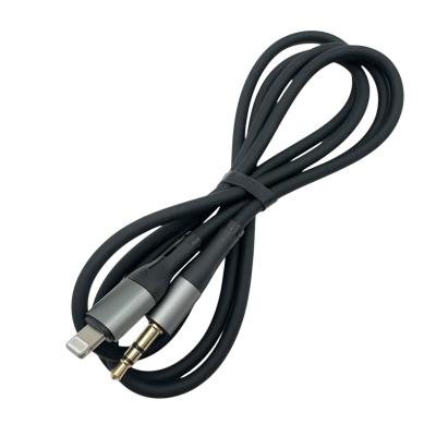 Jack 3,5mm - Lightning 1,0м HOCO UPA22, силикон, черный 