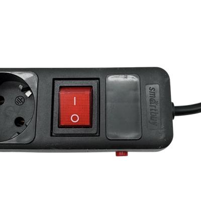 Сетевой фильтр SmartBuy 16A, 3500Вт, 3 розетки, 5,0м, черный (SBSP-3-50-K)