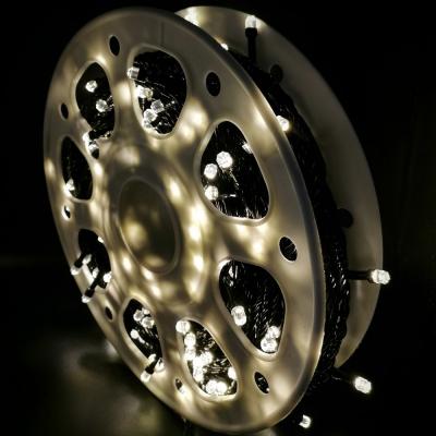 Гирлянда катушка, 50м, 240LED, 8mm, граненый, т.бел. LX-84