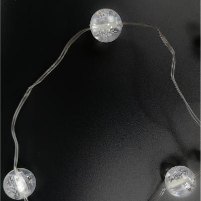 Гирлянда нитевая, 10м, 80LED, прозр/Шары бел. П.П. LX-375