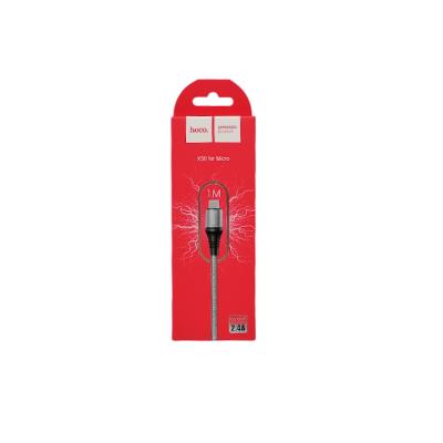 Кабель USB - micro USB, 1,0м, HOCO X50 Excellent, нейлон, серый