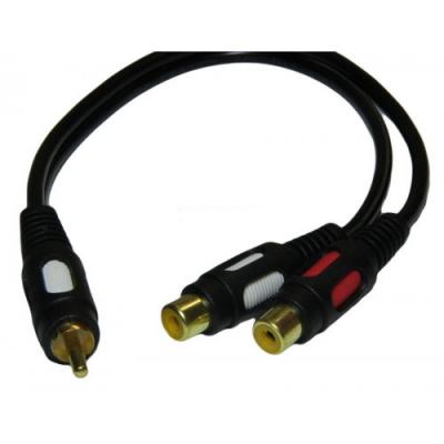 Переходник шт.RCA - 2 гн.RCA, PVC, 0,2м