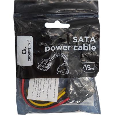 Кабель питания SATA Cablexpert CC-SATA-PSY, 15см, 4pin/15pin,  на 2 устр